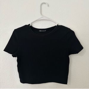 Zara Black Crop Top